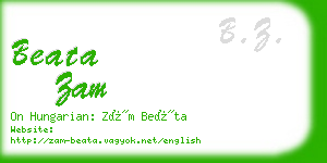 beata zam business card